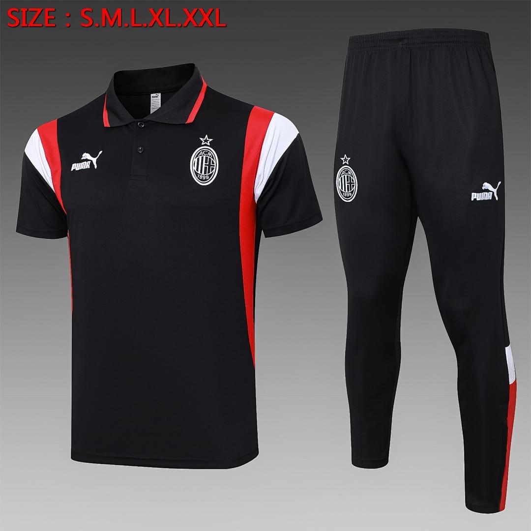 AC Milan 23/24 Polo · Negro