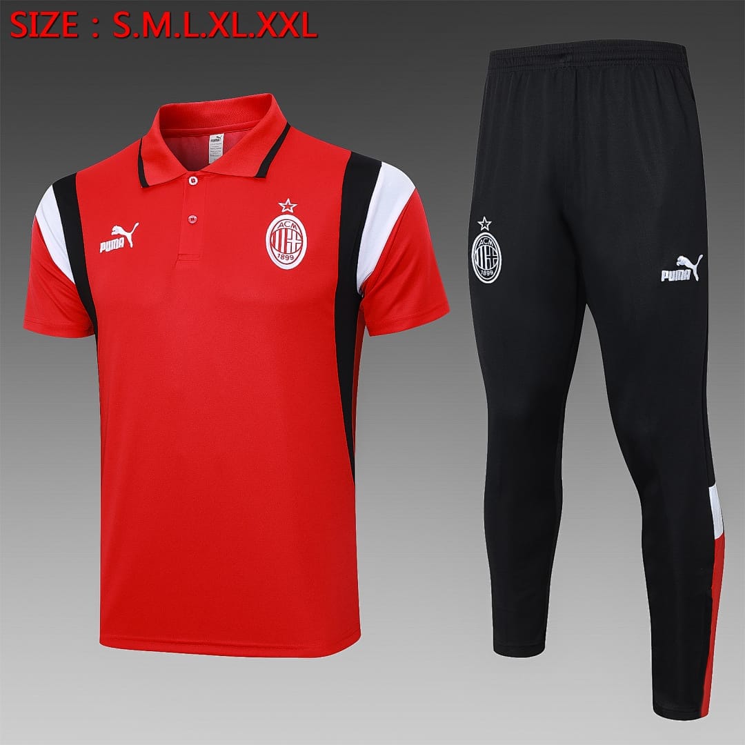 AC Milan 23/24 Polo · Rojo
