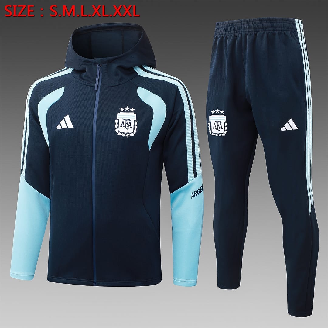Argentina 26/27 Chaqueta con Capucha · Azul Rey