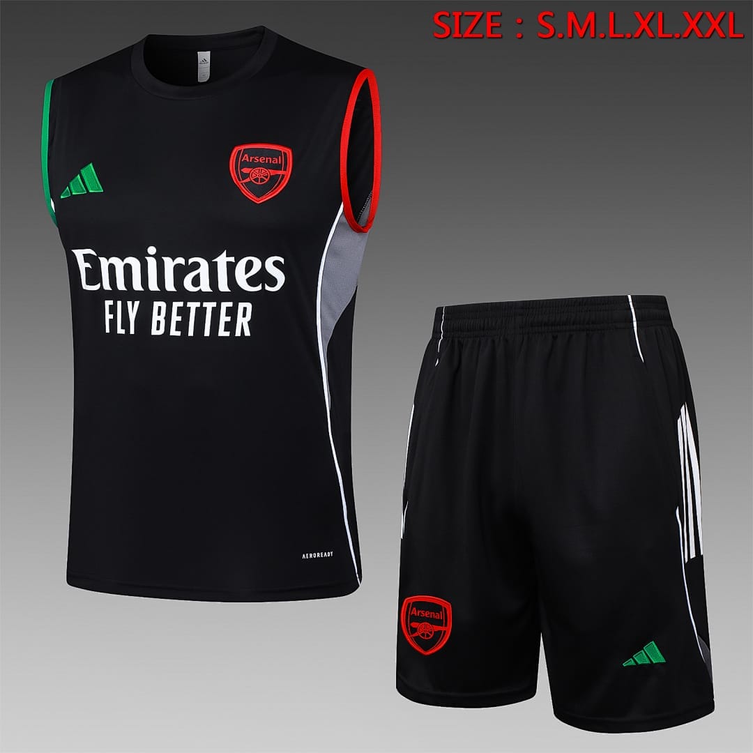 Arsenal 25/26 Chaleco · Negro
