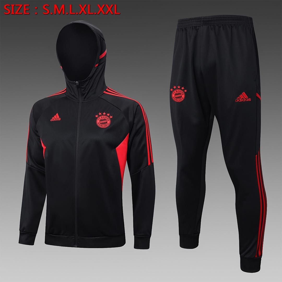 Bayern Múnich 23/24 Chaqueta con Capucha · Negro