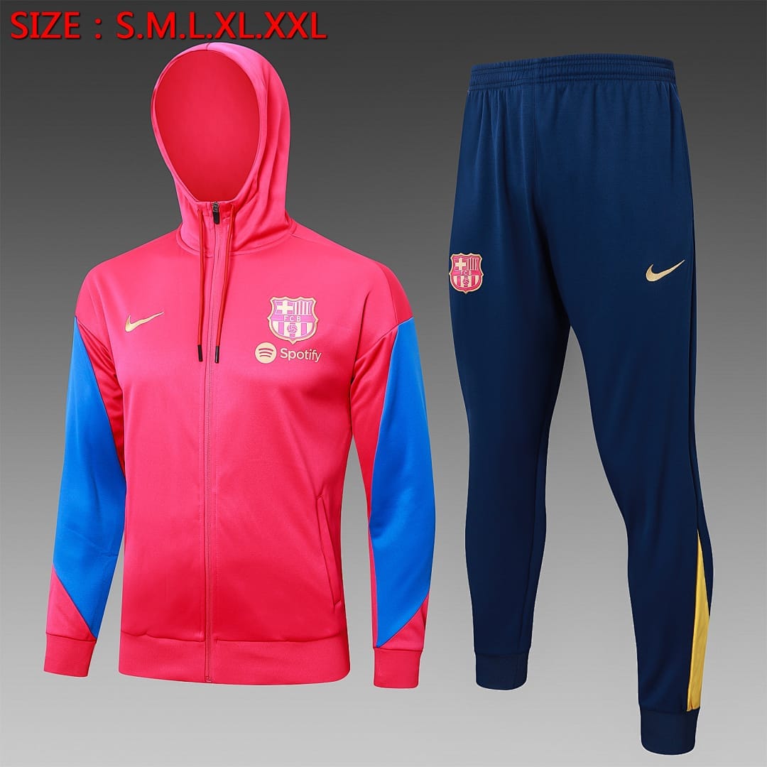 FC Barcelona 24/25 Chaqueta con Capucha · Rojo
