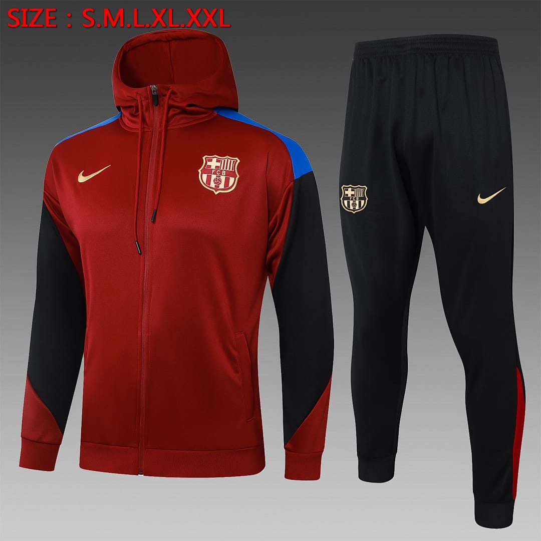 FC Barcelona 24/25 Chaqueta con Capucha · Vino