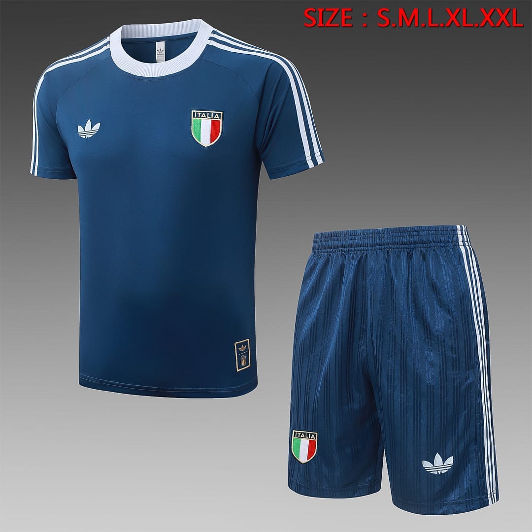 Italia 26/27 Camiseta Entrenamiento · Azul Oscuro