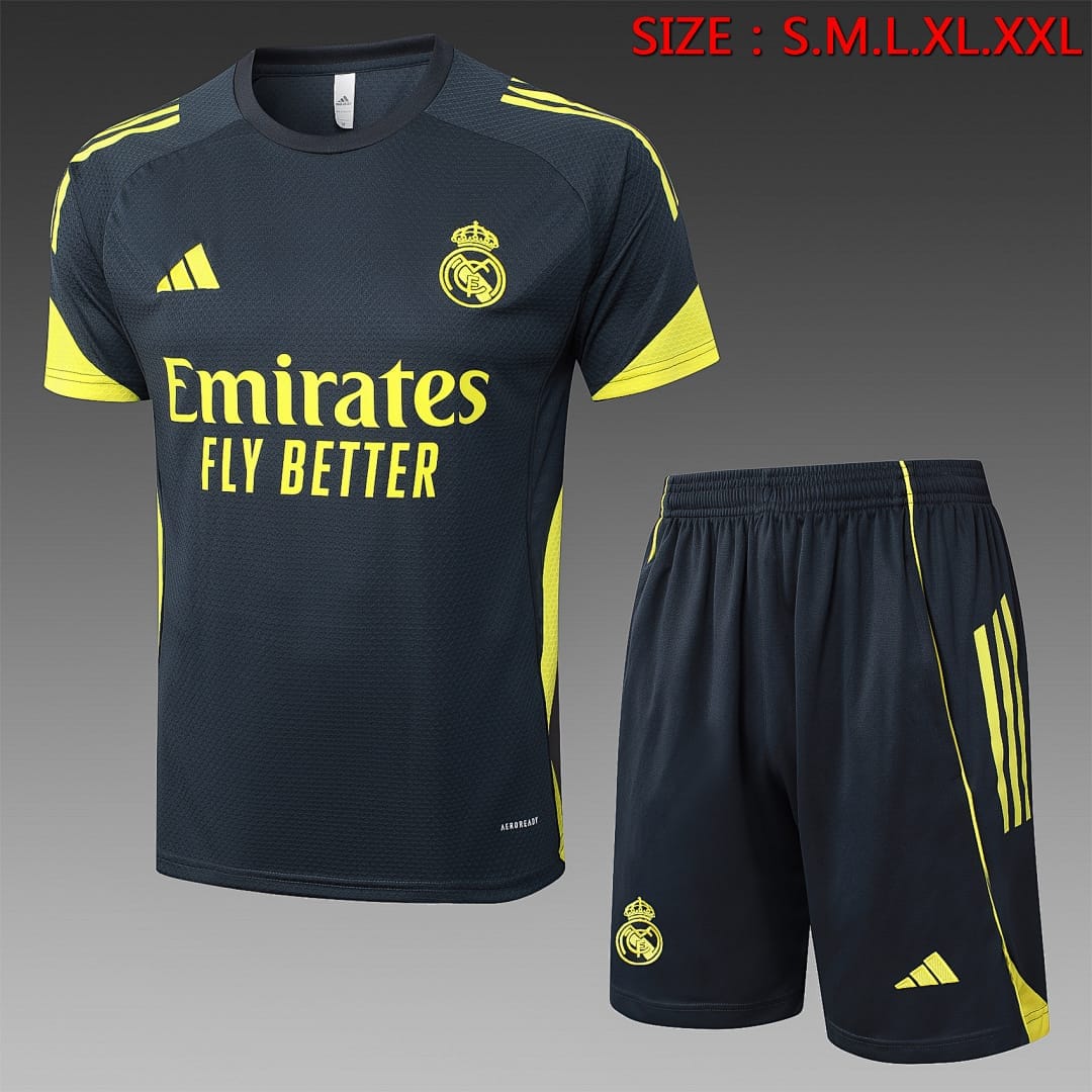 Real Madrid 25/26 Camiseta Entrenamiento · Gris Oscuro