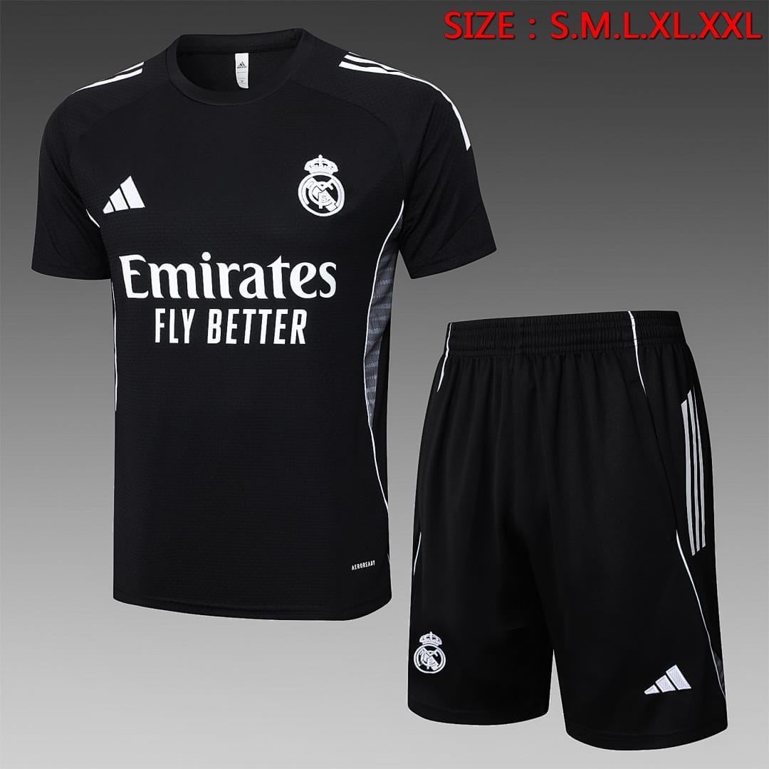 Real Madrid 25/26 Camiseta Entrenamiento · Negro