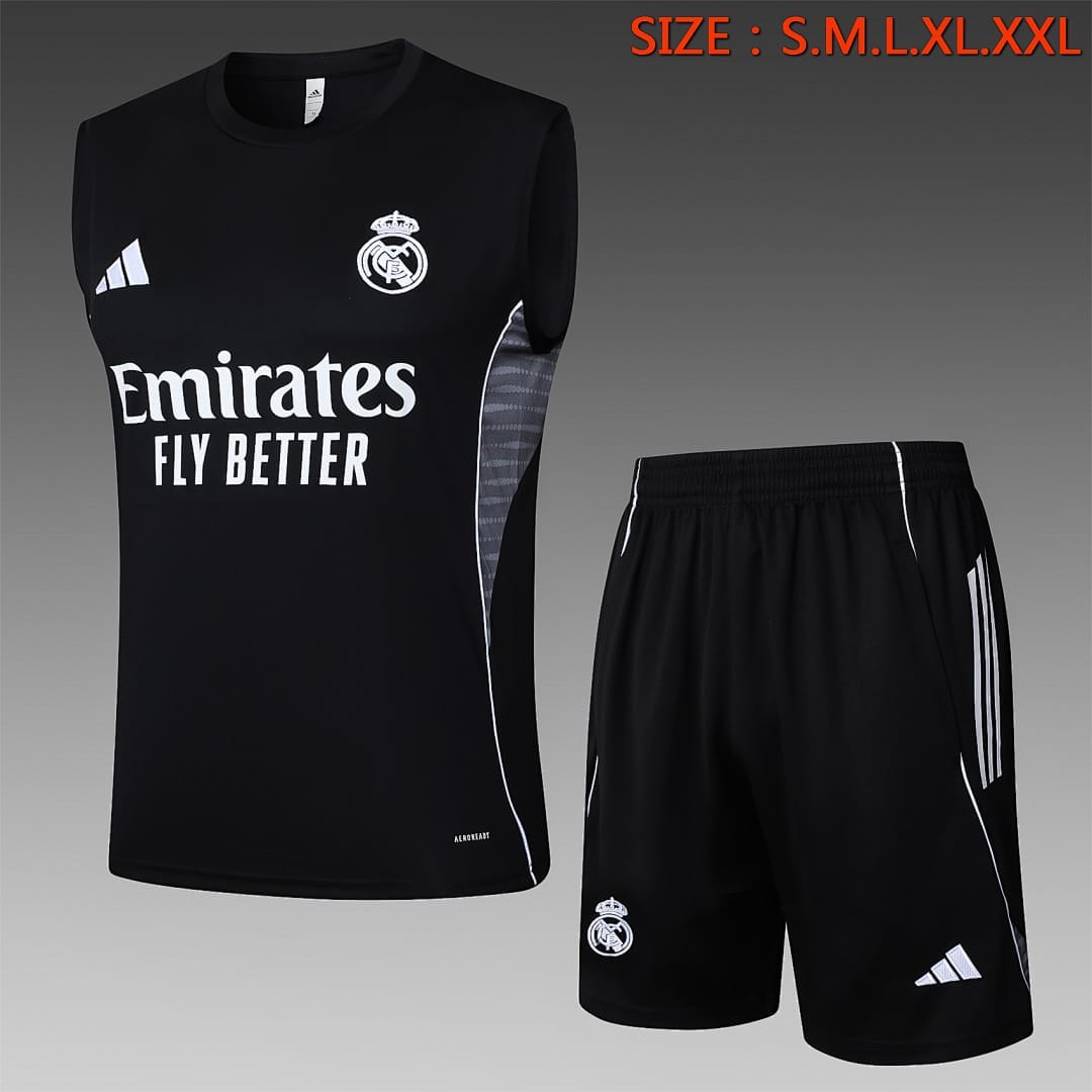 Real Madrid 25/26 Chaleco · Negro