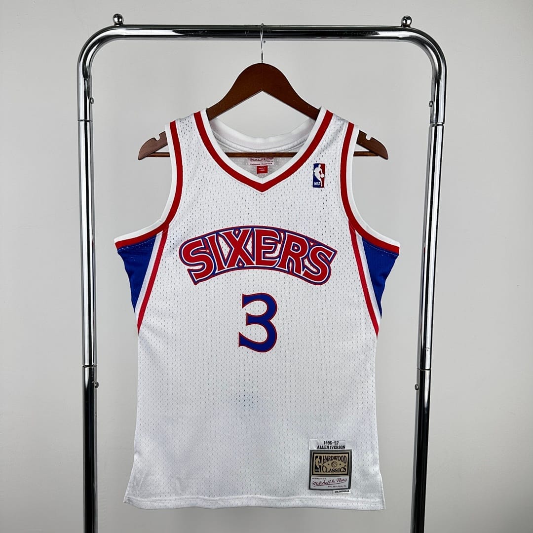 76ers 96/97 Retro Edición Rookie Mitchell & Ness Blanco