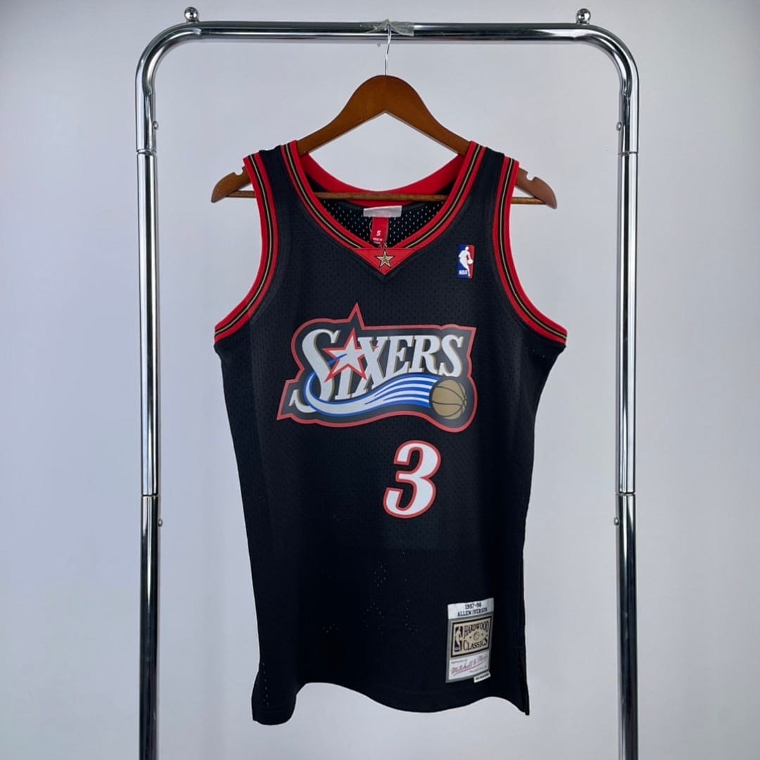 76ers 97/98 Retro Mitchell & Ness Negro