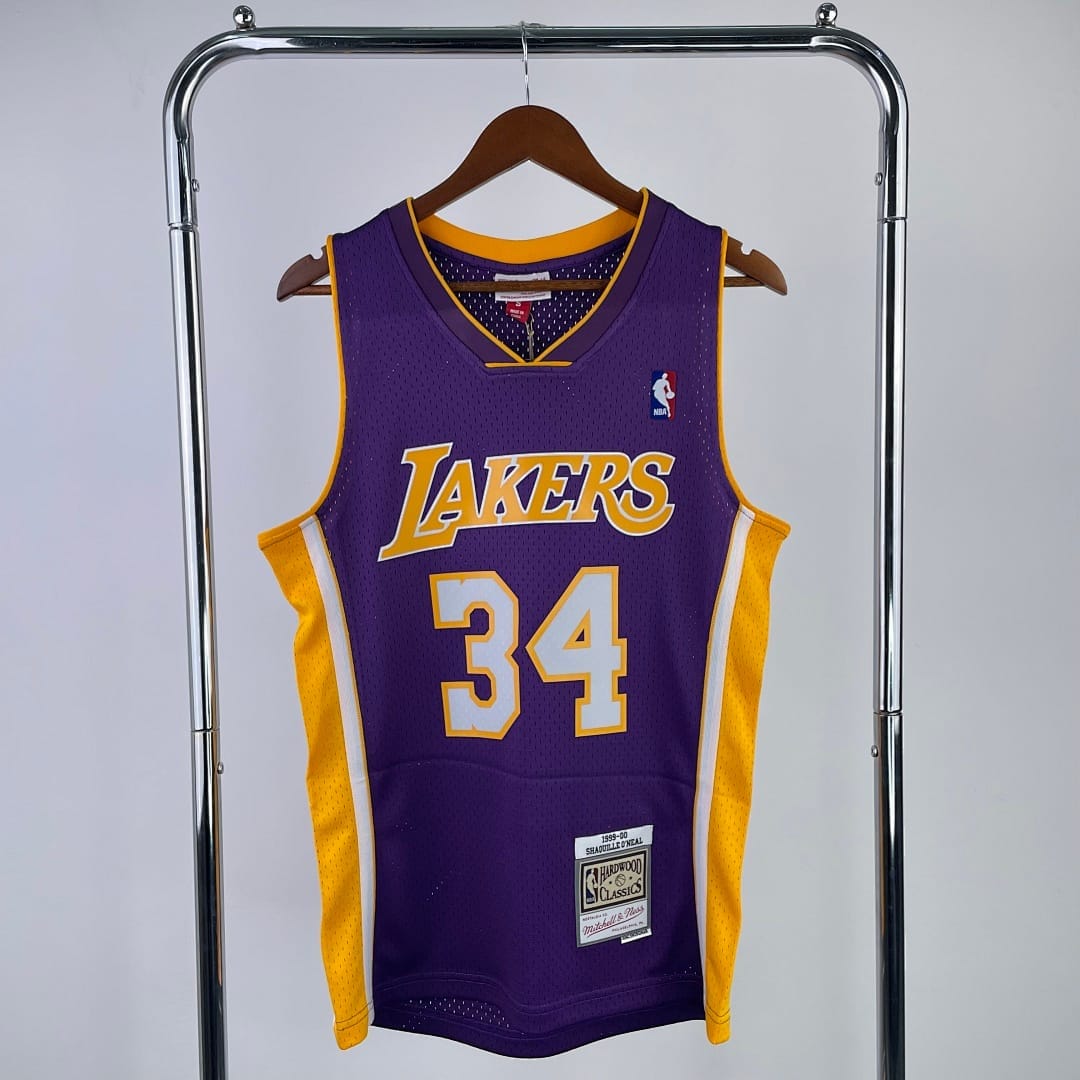 Lakers -01/00 Retro Mitchell & Ness Morado Cuello V