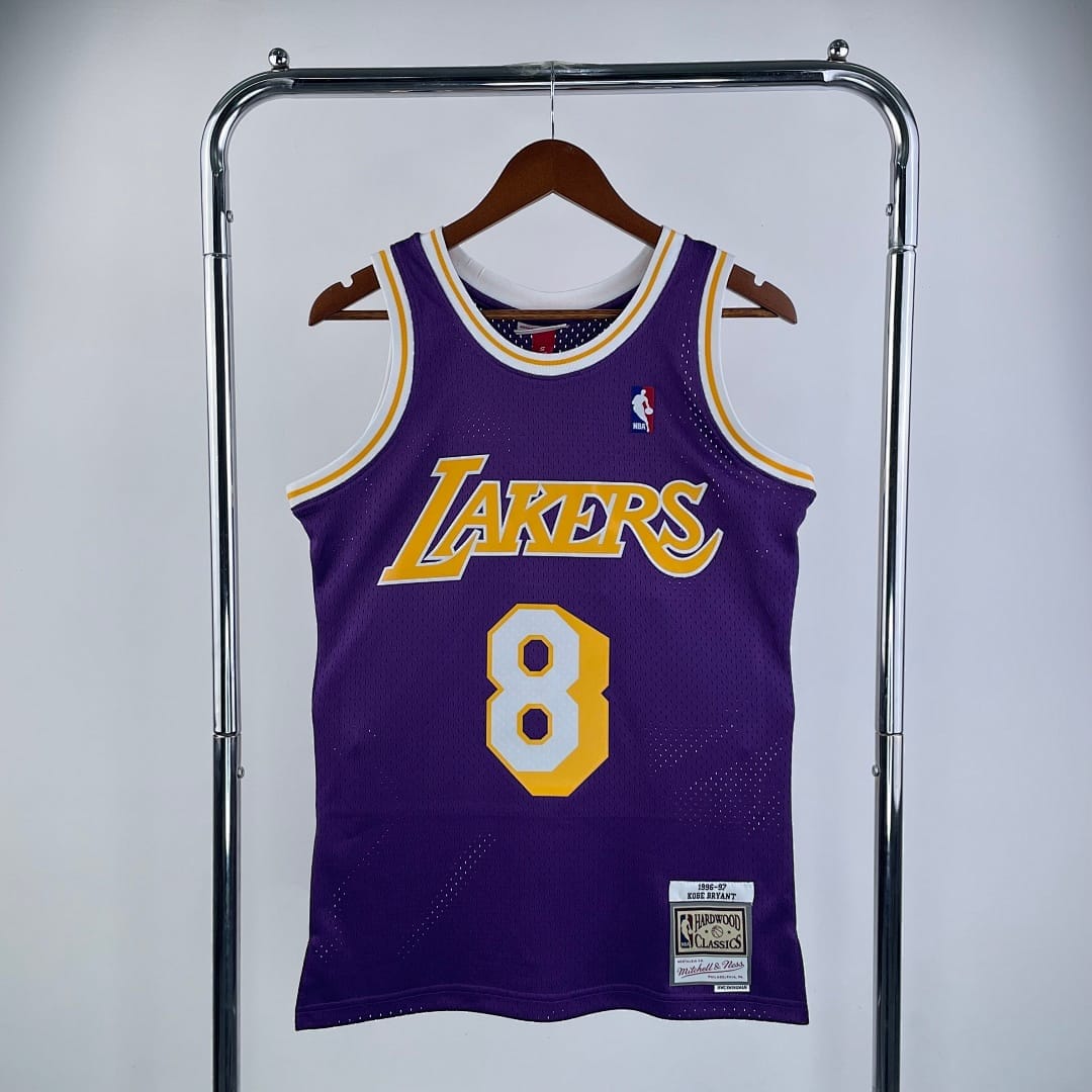Lakers 96/97 Retro Mitchell & Ness Morado Cuello Redondo