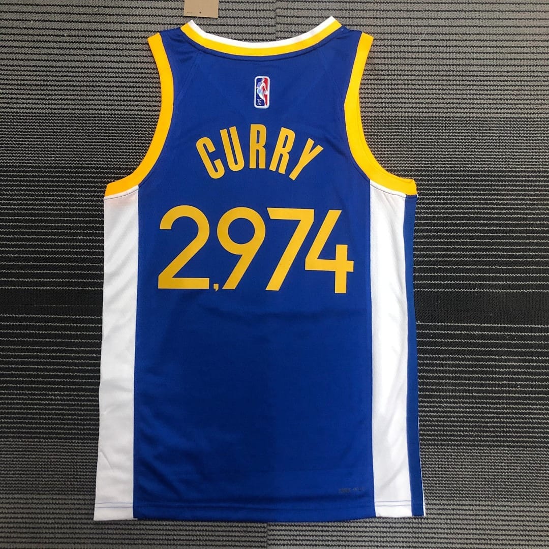 Warriors Aniversario Azul Cuello V Curry