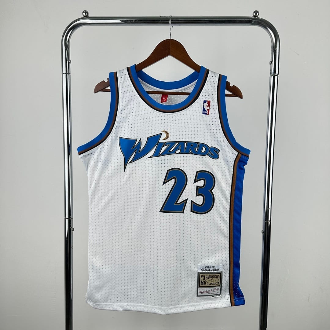 Wizards 01/02 Retro Mitchell & Ness Blanco
