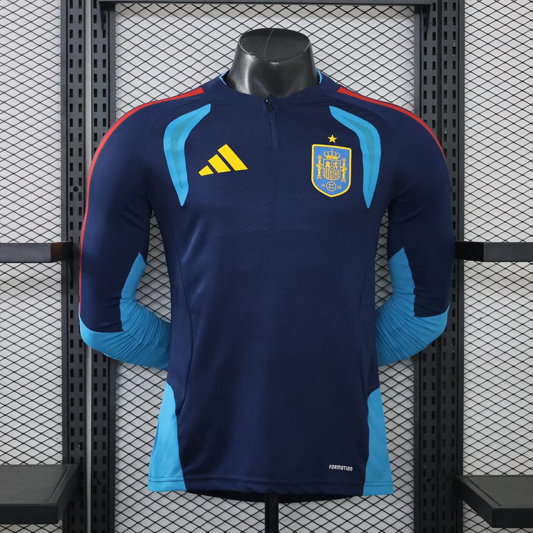 España 2026 Entrenamiento Azul Oscuro Manga Larga