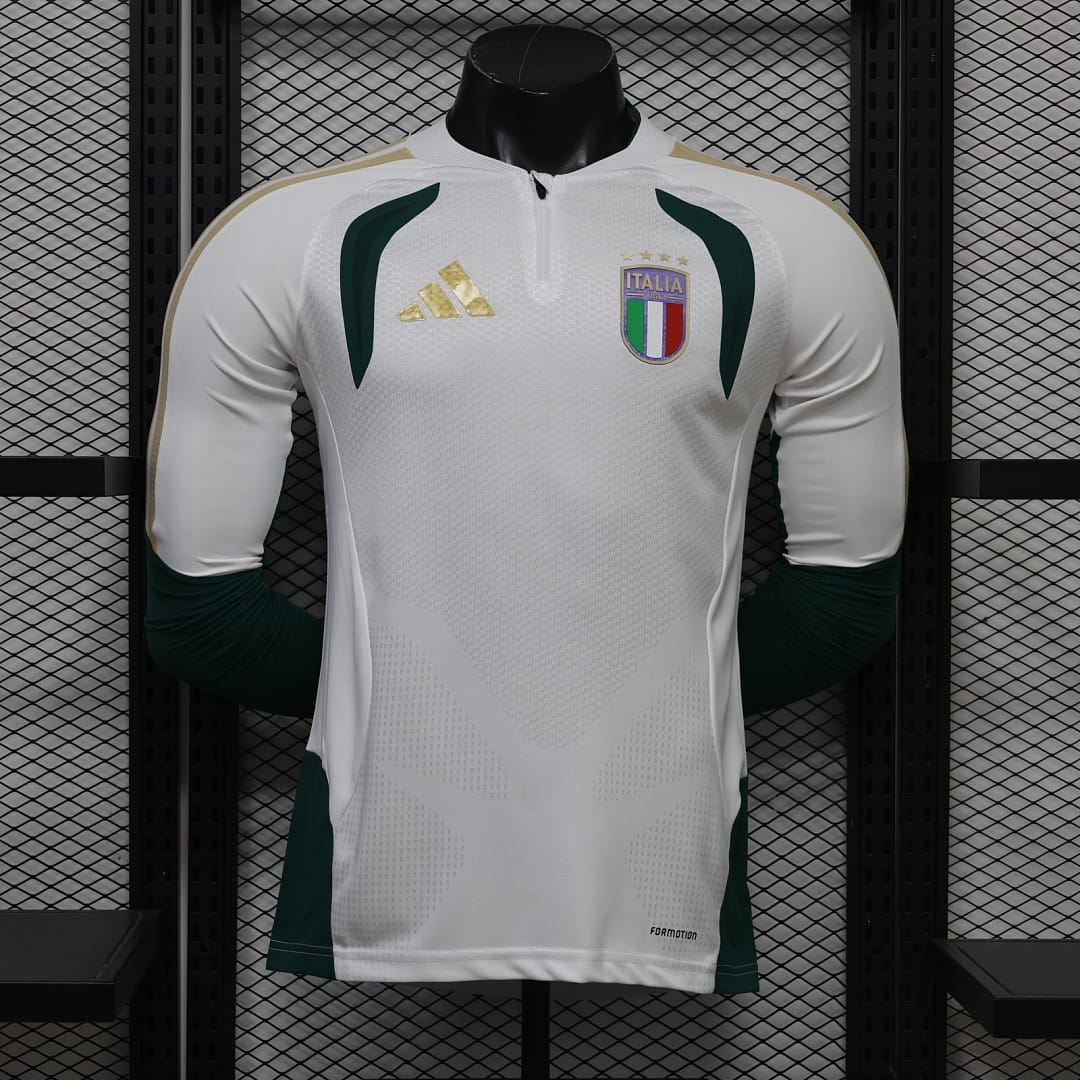 Italia 2026 Entrenamiento Blanco Manga Larga