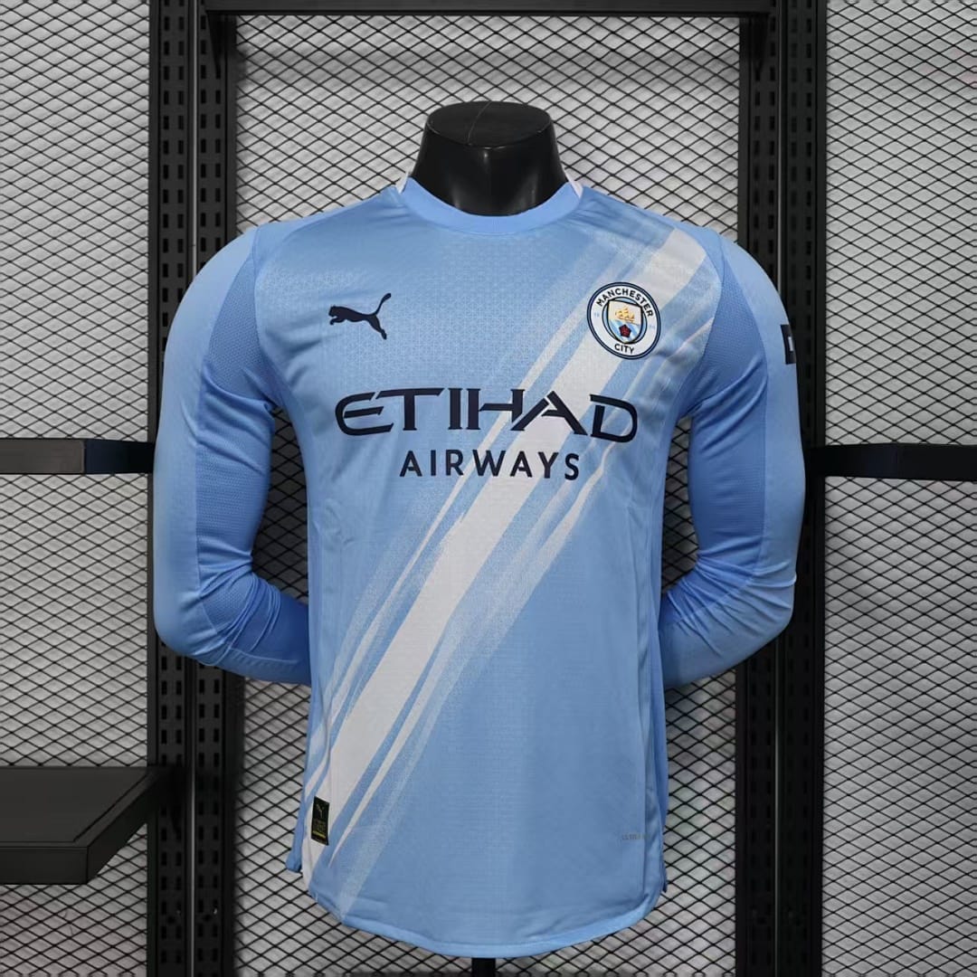 Manchester City Local Manga Larga · Diseño 1