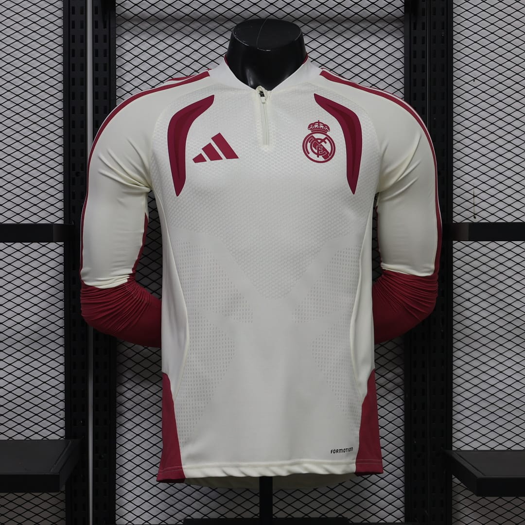 Real Madrid 2026 Entrenamiento Rojo Manga Larga