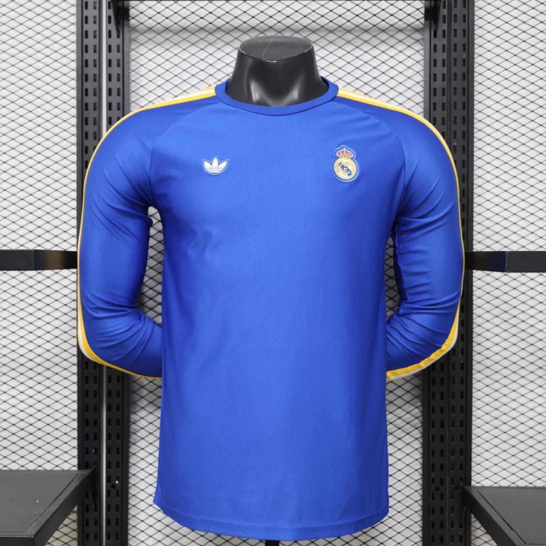 Real Madrid 2026 Retro Casual Azul Manga Larga