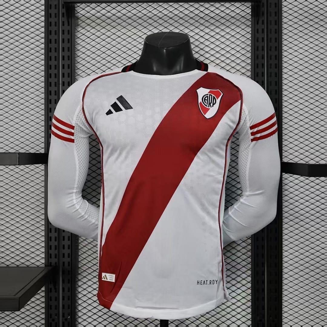 River Plate Blanco Manga Larga